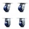 Service Caster 4 Inch Solid Poly Caster Set with Ball Bearings 2 Swivel 2 Rigid SCC-35S420-SPUB-2-R-2 - alternate 1